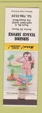 Matchbook Cover - Sergerie Texaco oil gas pinup Caspe Nord QC WORN