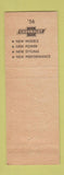 Matchbook Cover - 1956 Chevrolet Jack Scwirtz Elizabeth IL low phone #