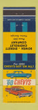 Matchbook Cover - 1960 Chevrolet Bowen Everett Vienna GA low phone #