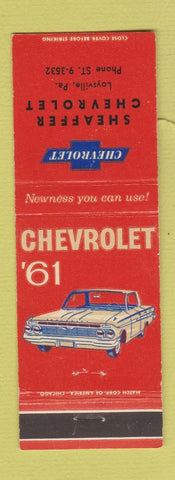 Matchbook Cover - 1961 Chevrolet Sheaffer Loysville PA