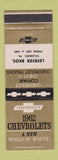 Matchbook Cover - 1962 Chevrolet Lefever Bros Dillsburg PA low phone #