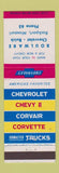 Matchbook Cover - 1963 Chevrolet Boulware Buick Rockport MO low phone #