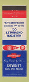 Matchbook Cover - 1965 Chevrolet Hulsizer Montgomery PA