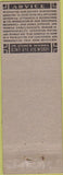Matchbook Cover - Furniture Sheboygan WI PRINTING ERROR