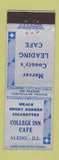 Matchbook Cover - College Inn Cafe Aledo IL WEAR