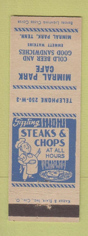 Matchbook Cover - Mimral Park Cafe TN