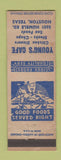 Matchbook Cover - Young's Cafe Houston TX