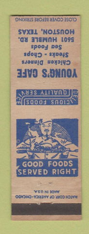 Matchbook Cover - Young's Cafe Houston TX