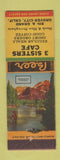 Matchbook Cover - 3 Sisters Cafe Grove City CA