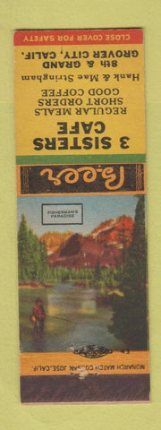 Matchbook Cover - 3 Sisters Cafe Grove City CA