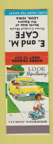 Matchbook Cover - E and M Cafe Leon IA