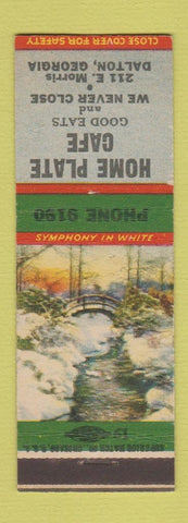 Matchbook Cover - Home Plate Cafe Dalton GA