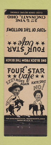 Matchbook Cover - Four Star Cafe Cincinnati OH