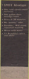 Matchbook Cover - Spred Wall Finish Coldwater AZ paint