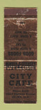 Matchbook Cover - City Cafe Selma AL WEAR