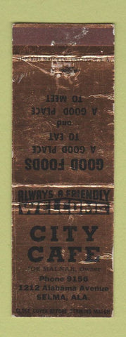 Matchbook Cover - City Cafe Selma AL WEAR