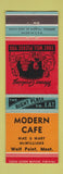 Matchbook Cover - Modern Cafe Wolf Point MT