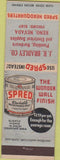Matchbook Cover - Spred Wall Finish JR Bradley Co Reno NV