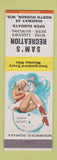 Matchbook Cover - Sam's Recreation bowling bar? North Hudson WI pinup