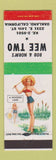 Matchbook Cover - Bob & Norm's Wee Two Oakland CA pinup