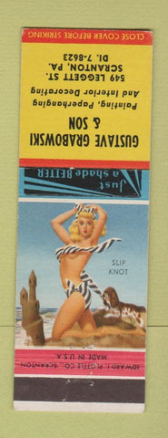 Matchbook Cover - Gustave Grabowski and Son Painting Scranton PA pinup