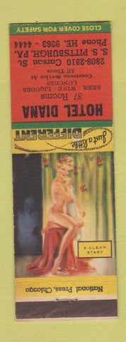 Matchbook Cover - Hotel Diana Pittsburgh PA pinup