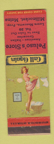 Matchbook Cover Peluso's Store Italian Grocery Millincoket ME low phone # pinup