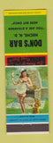 Matchbook Cover - Don's Bar Neche ND pinup
