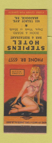 Matchbook Cover - Stepiens Hotel Braddock PA pinup