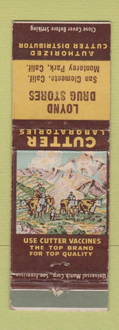 Matchbook Cover Cutter Labs Loynd Drug Stores San Clemente CA Monterey Park WEAR