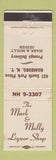 Matchbook Cover - The Mark & Monty Liquor Shop Hamburg NY WEAR