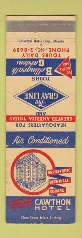 Matchbook Cover - Cawthon Hotel Mobile AL