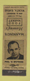 Matchbook Cover - Manning's Food Market Wichita KS WEAR