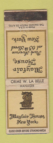 Matchbook Cover - Mayfair House Hotel New York City WORN