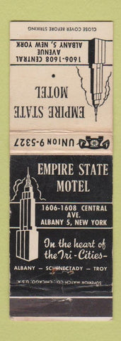 Matchbook Cover - Empire State Motel Albany NY WEAR