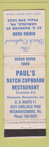 Matchbook Cover - The Dutch Cupboard Carlisle Mechanicsburg PA WEAR