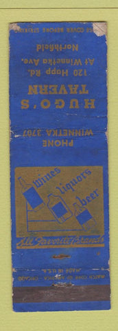 Matchbook Cover - Hugo's Tavern Northfield IL WORN