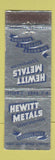 Matchbook Cover - Hewitt Metals Corp Detroit MI