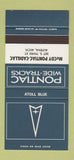 Matchbook Cover ?Š Pontiac McCoy Cadillac Alpena MI Atoll Blue 30 Strike SAMPLE