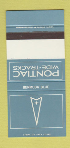 Matchbook Cover ?Š Pontiac NO DEALER Bermuda Blue 30 Strike SAMPLE