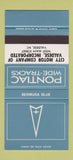 Matchbook Cover ?Š Pontiac Valdese NC Bermuda Blue 30 Strike SAMPLE