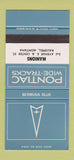 Matchbook Cover ?Š Pontiac Manions Kalispell MT Bermuda Blue 30 Strike SAMPLE