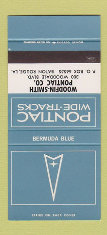 Matchbook Cover ?Š Pontiac Woodfin Baton Rouge LA Bermuda Blue 30 Strike SAMPLE