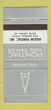 Matchbook Cover ?Š Pontiac Wilson Silver Spring MD Pall. Silver 30 Strike SAMPLE