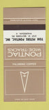 Matchbook Cover ?Š Pontiac Peters Waukegan IL Palomino Copper 30 Strike SAMPLE