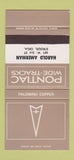 Matchbook Cover ?Š Pontiac Amerman Stroud OK Palomino Copper 30 Strike SAMPLE