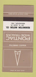 Matchbook Cover ?Š Pontiac Remington IN Palomino Copper 30 Strike SAMPLE