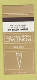 Matchbook Cover ¢ Pontiac Deising Fond Du Lac WI Baja Gold 30 Strike SAMPLE