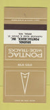 Matchbook Cover ¢ Pontiac Buick Ripon WI Baja Gold 30 Strike SAMPLE