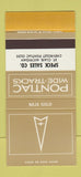 Matchbook Cover ¢ Pontiac Chevrolet St Clair MI Baja Gold 30 Strike SAMPLE WEAR